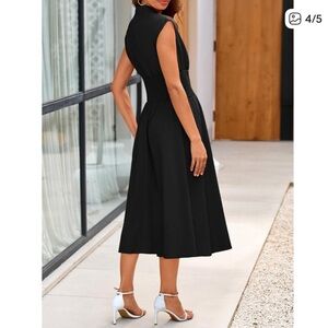 FREE GWP Pink Earrings! Reset by Jane Black V-Neck Zipper Naya Dress Size Small